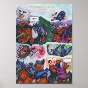 Watercolor Illustration Comic Short story fantasy  Poster
