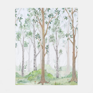 Watercolor illustration-Fairy forest. Children's i Fleece Blanket