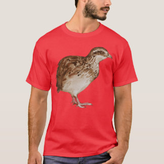 Watercolor illustration Farm Bird Quail friend T-Shirt