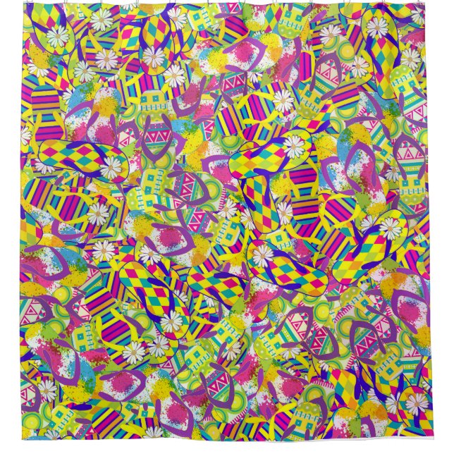 Watercolor Illustration, Flip Flop Pattern (Front)