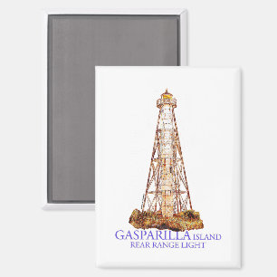 Watercolor Illustration Gasparilla Island Light Magnet