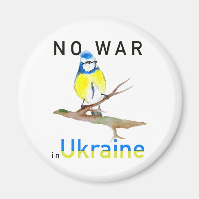 Watercolor illustration in support of the Ukraine Magnet (Front)
