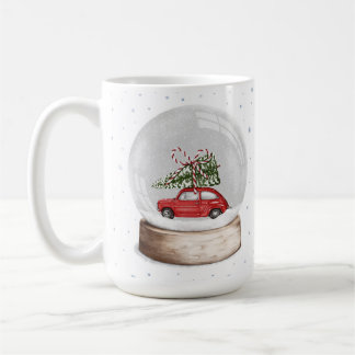 watercolor illustration of a Christmas snow globe Coffee Mug