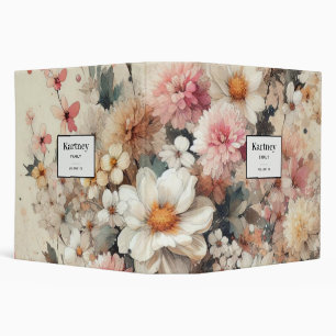 Watercolor Illustration rustic vintage elegant Fi Binder