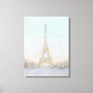 Watercolor   Image of Eiffel Towe Canvas Print