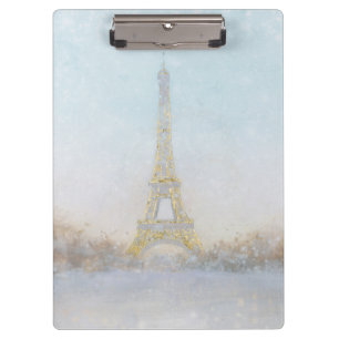 Watercolor Image of Eiffel Towe Clipboard