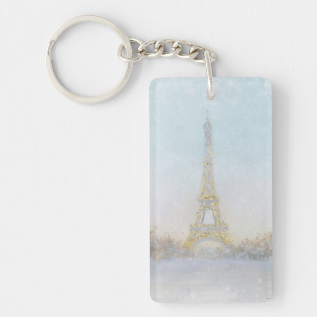 Watercolor | Image of Eiffel Towe Keychain (Front)