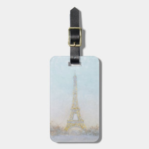 Watercolor   Image of Eiffel Towe Luggage Tag