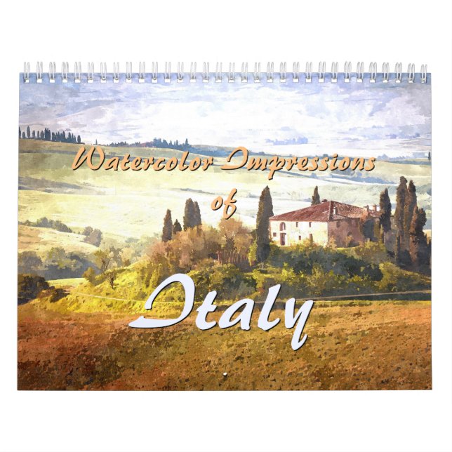 Watercolor Impressions Of Italy Calendar (Cover)