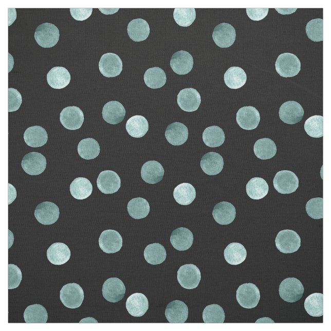 Watercolor . In blue polka dots . Fabric (Swatch)