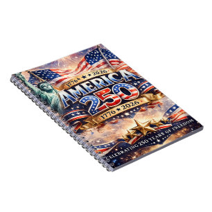 Watercolor  Independence Day Notebook