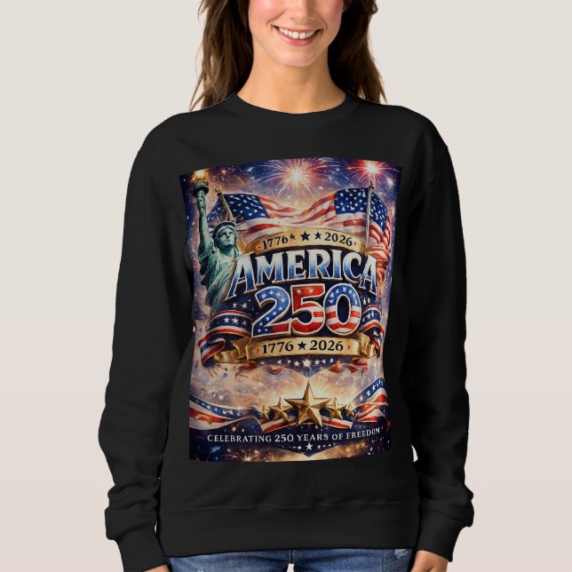 Watercolor  Independence Day Sweatshirt (Front)