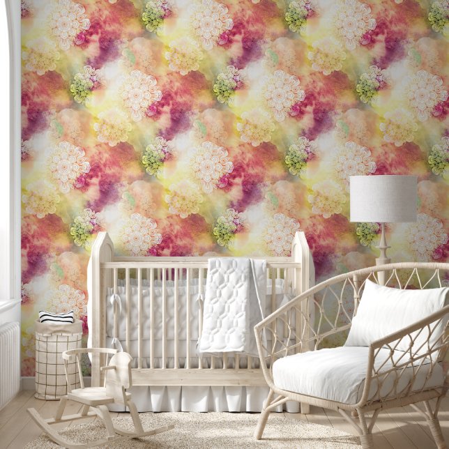 Watercolor India Mandala - Seamless Pattern 1 Wallpaper (Kids)
