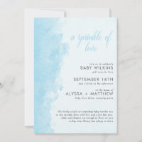 Watercolor Ink Wash Texture Boy Baby Sprinkle