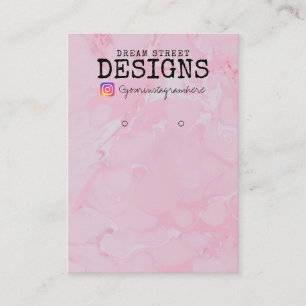 Watercolor Instagram Earring Display Card