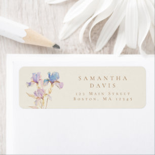 Watercolor Iris Return Address