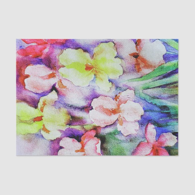 Watercolor Iris Tissue Paper (Front)