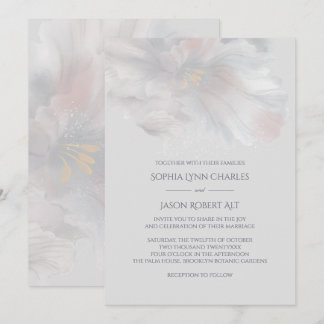 Watercolor Iris Wedding Invitation