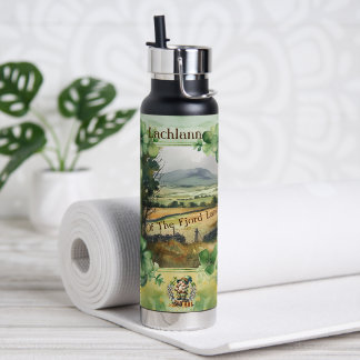 Watercolor Irish Countryside Name And Meaning Water Bottle