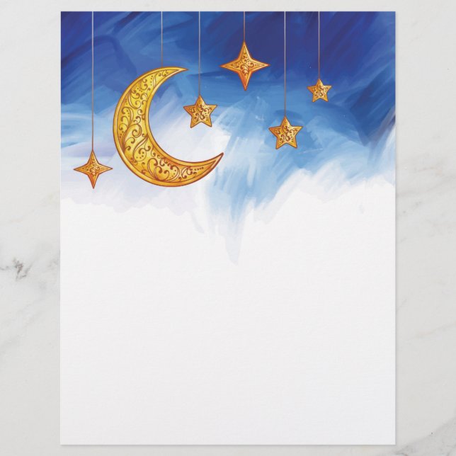 Watercolor Islamic template Letterhead (Front)