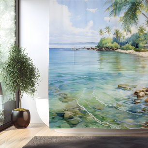 Watercolor Island Paradise Cove
