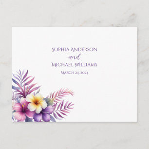 Watercolor Island Romance-RSVP-Wedding- Postcard