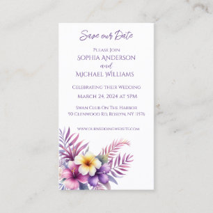 Watercolor Island Romance- Wedding-Save the Date- Business Card