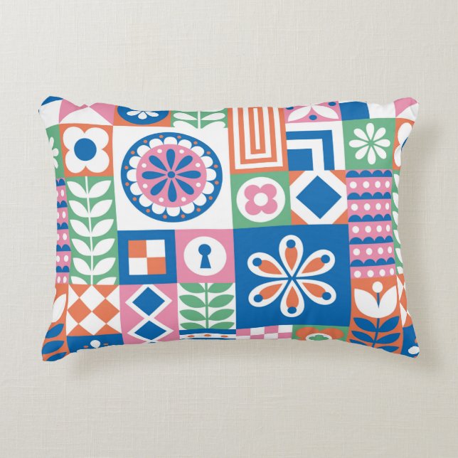 Watercolor isolated illustration of green kiwi fru accent pillow (Front)