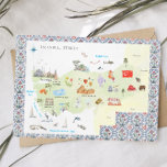 Watercolor Istanbul, Turkey Map Invitation<br><div class="desc">These make amazing memory maps for your holidays & vacations or just keepsake maps of where you are from. These designs can be transferred to any product. Think mugs, tea towels, puzzles, stickers, cards, prints and more. Perfect keepsakes for yourself or family and friends. Featuring watercolor illustrated map of all...</div>