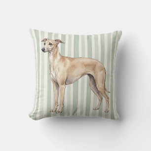 Watercolor Italian Greyhound Dog Throw Pillow