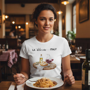 Watercolor italian table La Dolce Vita Tri-Blend Shirt