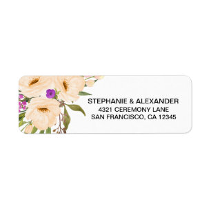 Watercolor Ivory Bouquet Anemones