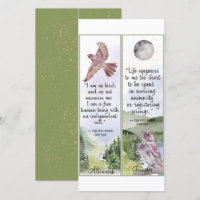 Watercolor Jane Eyre Book Quotes Birds Bookmark