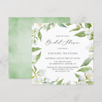 Watercolor Jasmine and Greenery Bridal Shower