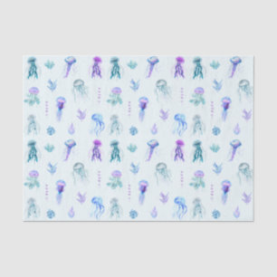 Watercolor Jellyfish and Seaweed  Tissue Paper