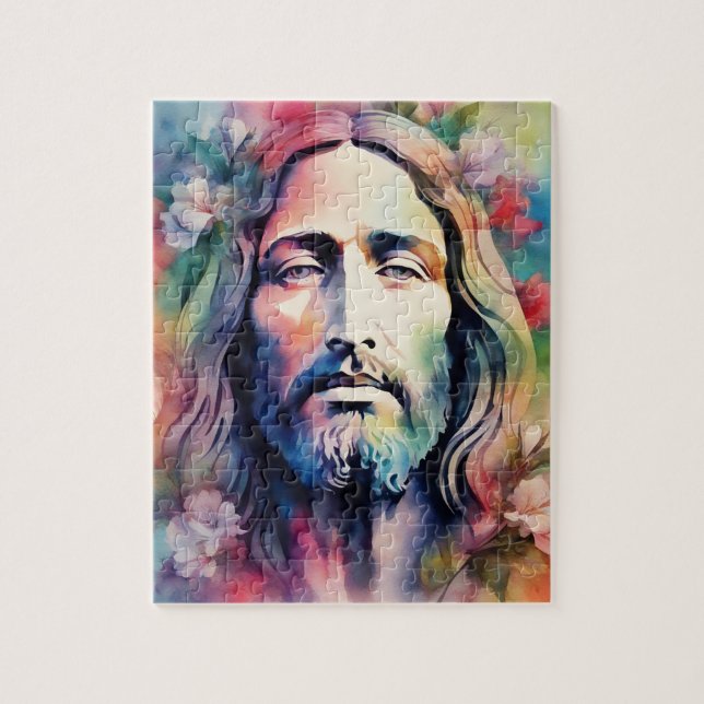 Watercolor Jesus Jigsaw Puzzle (Vertical)
