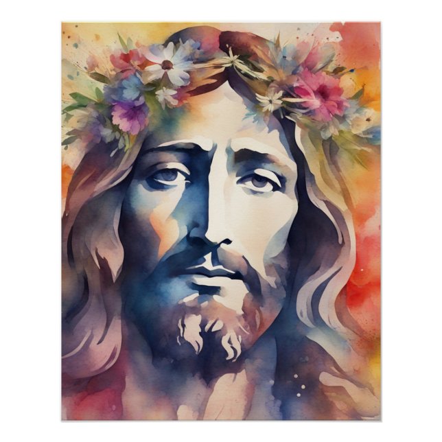 Watercolor Jesus Poster (Front)