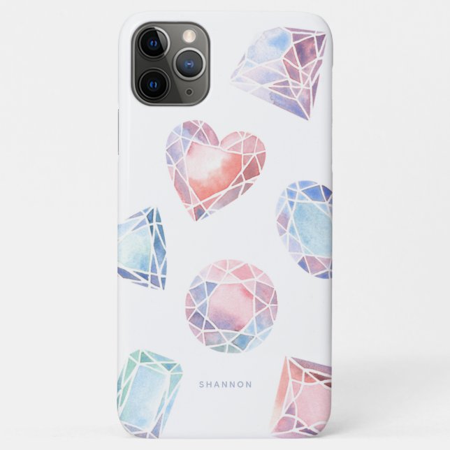 Watercolor Jewels Case-Mate iPhone Case (Back)