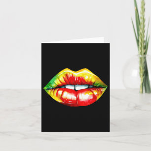 Watercolor Juneteenth Lips Card
