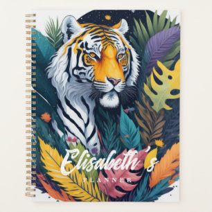 Watercolor Jungle Tiger Planner