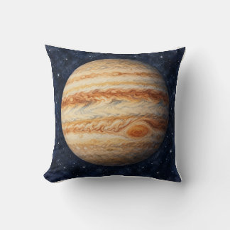 Watercolor Jupiter  Throw Pillow