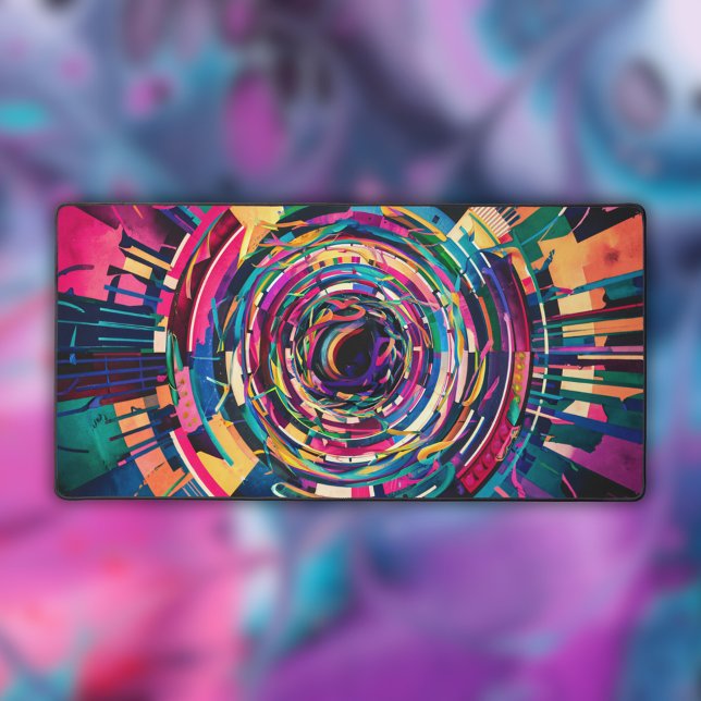 Watercolor Kaleidoscopic Abstract Desk Mat (Creator Uploaded)