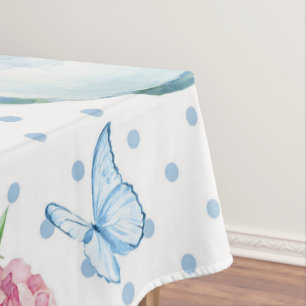 watercolor kettle peony tablecloth