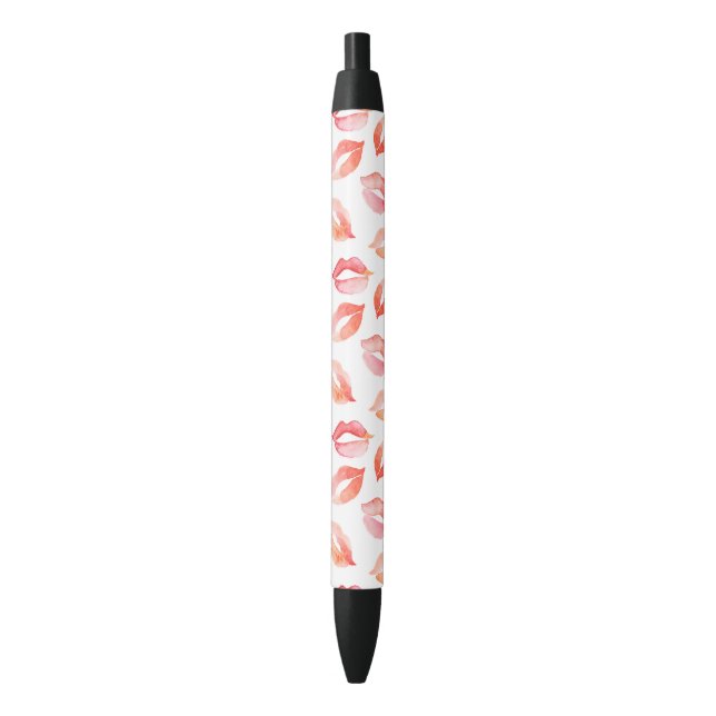 Watercolor Kisses Black Ink Pen (Front Vertical)