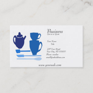 Watercolor Kitchen English Tea Time Business Card