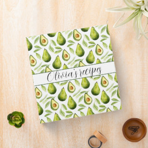 Watercolor Kitchen Supplies Personalized Recipes Binder