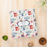 Watercolor Kitchen Utensils | Bridal Shower Recipe Binder<br><div class="desc">Collect recipes for the bride to be and organize them in this pretty watercolor binder! Hand painted country kitchen pattern with matching utensils and bowls on the spine. Customize the front with the Bride-to-Be's name and shower date, and add customization to the spine using the fields provided. This is a...</div>