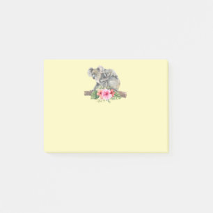 Watercolor Koala Bears Cute Mom & Baby Post-it Notes