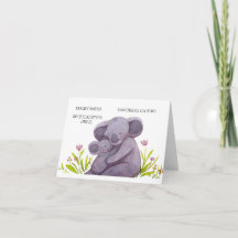 Watercolor Koala Family