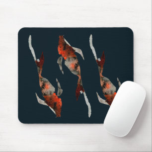 Watercolor koi fish illustration mouse pad